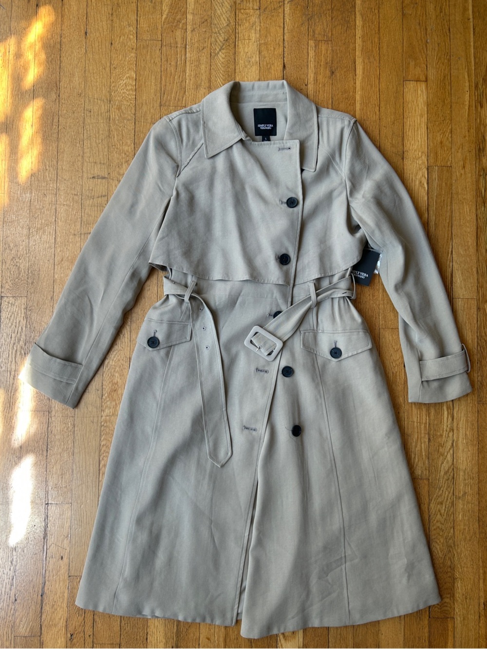 Simply Vera Wang Trench Coat with Belt
